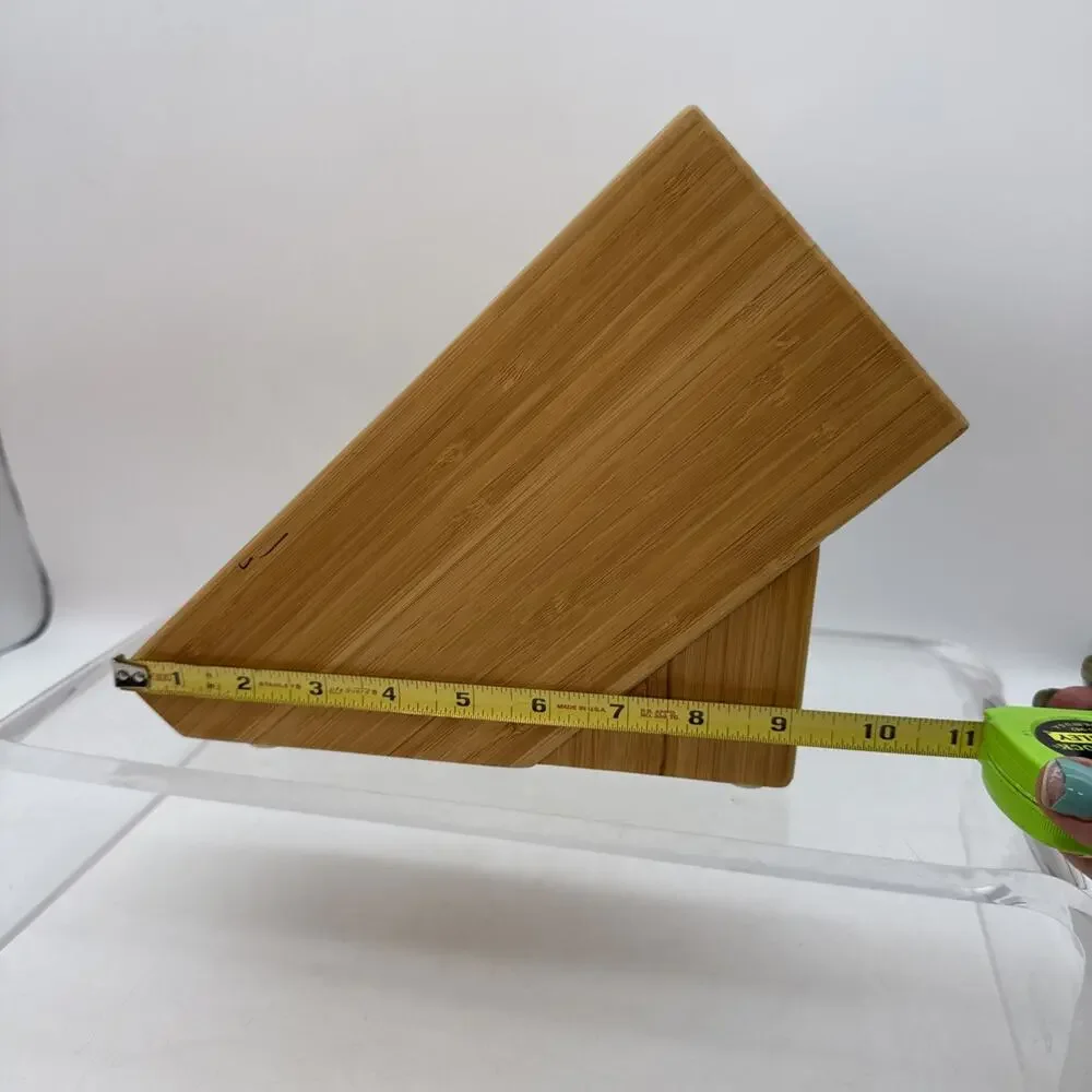 Miyabi 10-Slot Bamboo Knife Block Only - Knives Not Included Excellent Shape